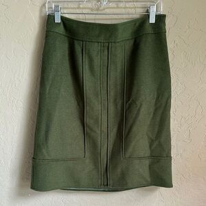 Ann Taylor wool and rabbit hair green skirt size‎ 6 new with tags